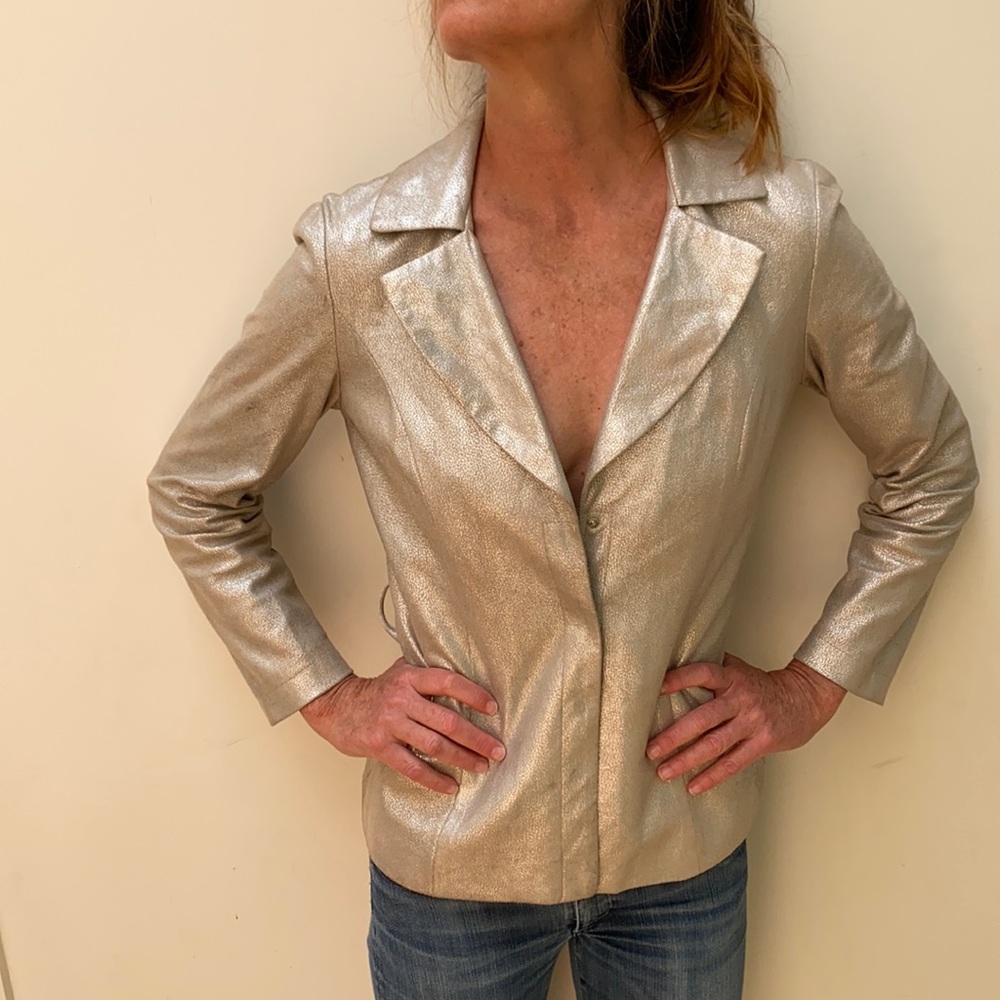 Silver Pleather Jacket